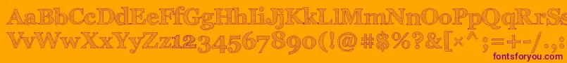 ArchisticoNormal Font – Purple Fonts on Orange Background