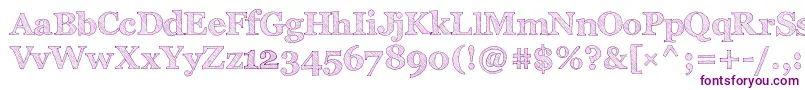 Шрифт ArchisticoNormal – фиолетовые шрифты на белом фоне