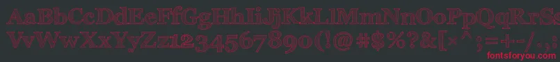 ArchisticoNormal Font – Red Fonts on Black Background