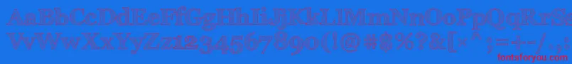 ArchisticoNormal Font – Red Fonts on Blue Background