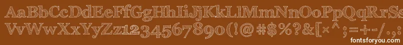 フォントArchisticoNormal – 茶色の背景に白い文字