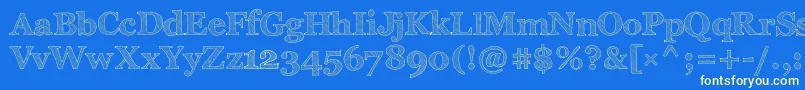 Шрифт ArchisticoNormal – жёлтые шрифты на синем фоне