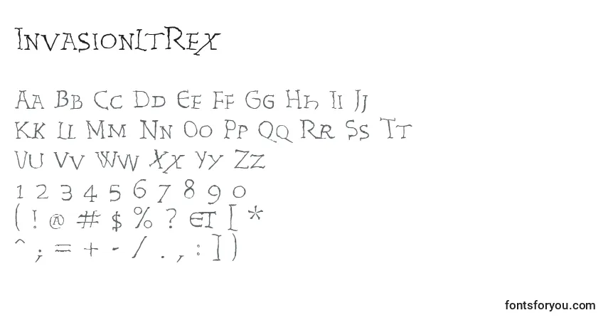 Schriftart InvasionLtRex – Alphabet, Zahlen, spezielle Symbole