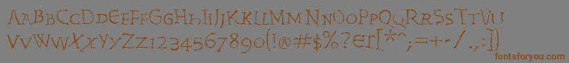 Шрифт InvasionLtRex – коричневые шрифты на сером фоне