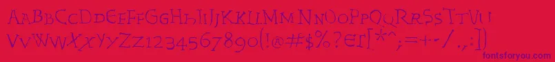 InvasionLtRex Font – Purple Fonts on Red Background
