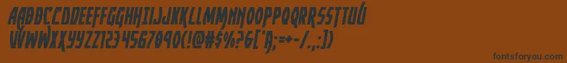 Yankeeclippersemital Font – Black Fonts on Brown Background