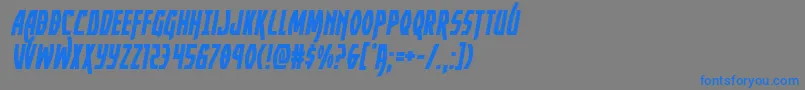 Yankeeclippersemital Font – Blue Fonts on Gray Background