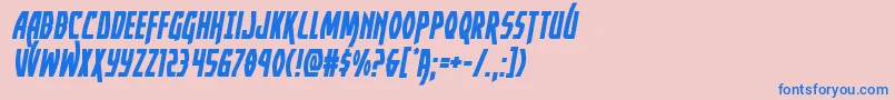 Yankeeclippersemital Font – Blue Fonts on Pink Background