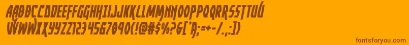 Yankeeclippersemital Font – Brown Fonts on Orange Background