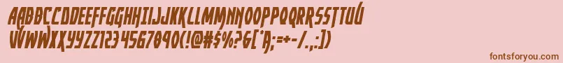 Yankeeclippersemital Font – Brown Fonts on Pink Background