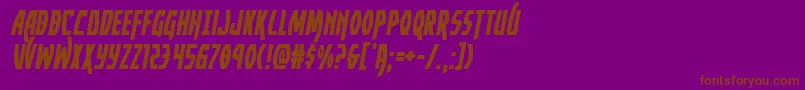 Yankeeclippersemital Font – Brown Fonts on Purple Background