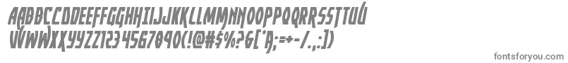 フォントYankeeclippersemital – 白い背景に灰色の文字