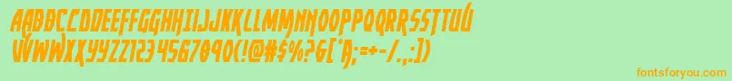 Yankeeclippersemital Font – Orange Fonts on Green Background