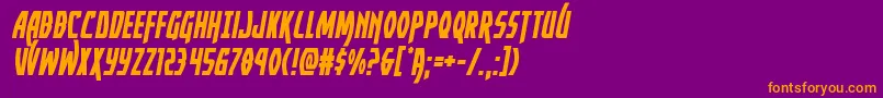 Yankeeclippersemital Font – Orange Fonts on Purple Background