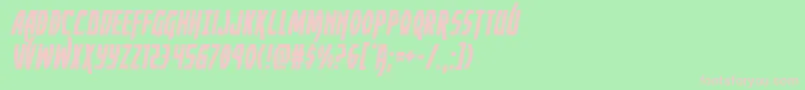 Yankeeclippersemital Font – Pink Fonts on Green Background