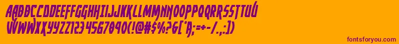 Yankeeclippersemital Font – Purple Fonts on Orange Background