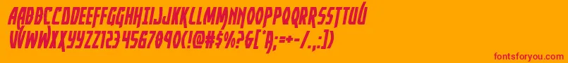 Yankeeclippersemital Font – Red Fonts on Orange Background