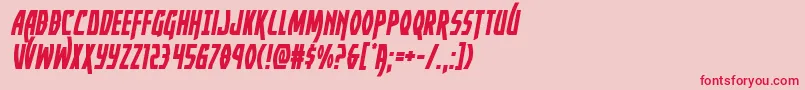 Fonte Yankeeclippersemital – fontes vermelhas em um fundo rosa