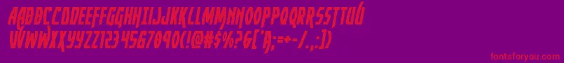 フォントYankeeclippersemital – 紫の背景に赤い文字