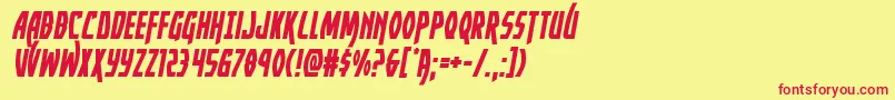 Шрифт Yankeeclippersemital – красные шрифты на жёлтом фоне