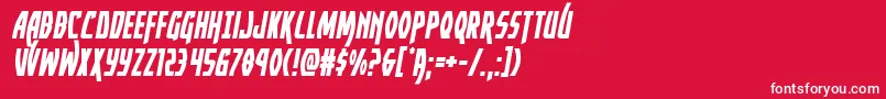 フォントYankeeclippersemital – 赤い背景に白い文字