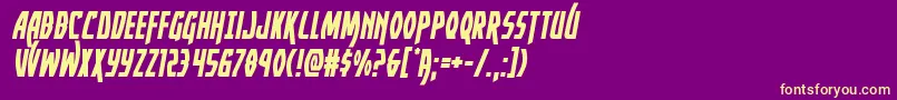 Yankeeclippersemital Font – Yellow Fonts on Purple Background