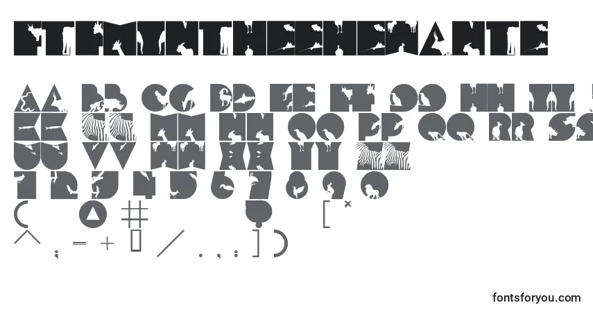 Czcionka FtfMintheeHewante – alfabet, cyfry, specjalne znaki