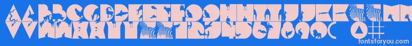 Police FtfMintheeHewante – polices roses sur fond bleu