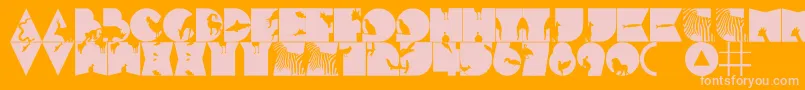 FtfMintheeHewante Font – Pink Fonts on Orange Background