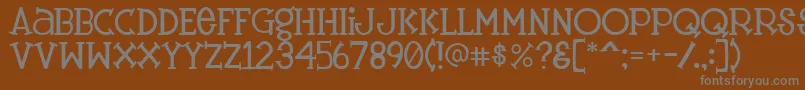 Tangerine Font – Gray Fonts on Brown Background