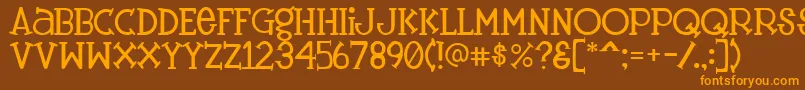 Tangerine Font – Orange Fonts on Brown Background