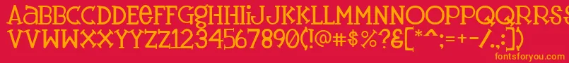 Tangerine Font – Orange Fonts on Red Background