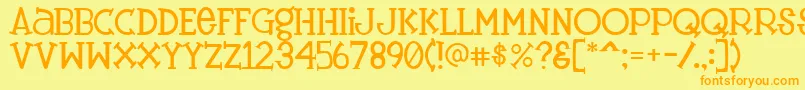 Tangerine Font – Orange Fonts on Yellow Background