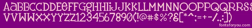 Tangerine Font – Pink Fonts on Purple Background