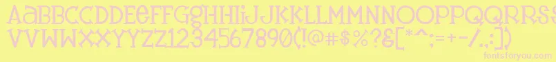 Tangerine Font – Pink Fonts on Yellow Background