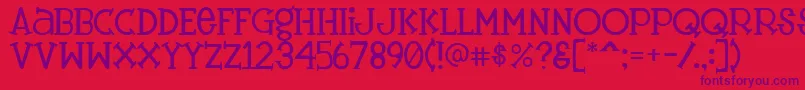 Tangerine Font – Purple Fonts on Red Background