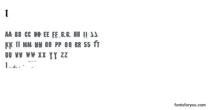 A fonte 1 (71559) – alfabeto, números, caracteres especiais