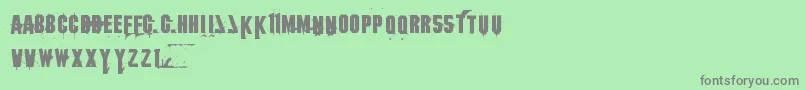 1 Font – Gray Fonts on Green Background