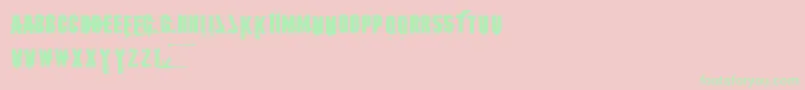 1 Font – Green Fonts on Pink Background