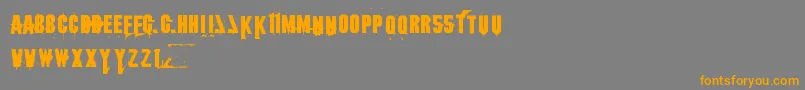 1 Font – Orange Fonts on Gray Background