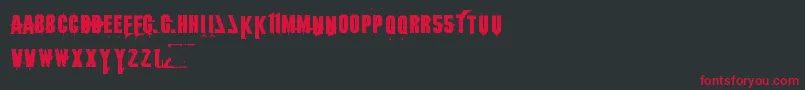 1 Font – Red Fonts on Black Background