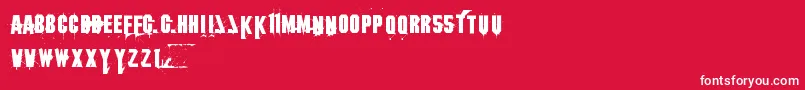 1 Font – White Fonts on Red Background