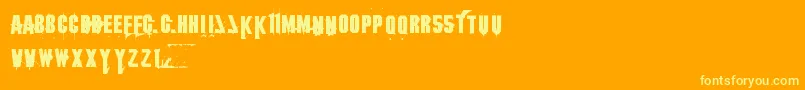 1 Font – Yellow Fonts on Orange Background
