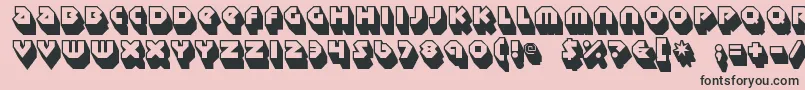 Sudbury Basin 3D Font – Black Fonts on Pink Background