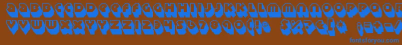 Sudbury Basin 3D Font – Blue Fonts on Brown Background