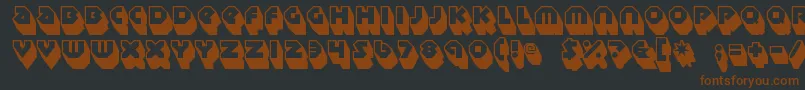 Sudbury Basin 3D-fontti – ruskeat fontit mustalla taustalla