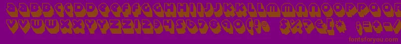 Sudbury Basin 3D-Schriftart – Braune Schriften auf violettem Hintergrund