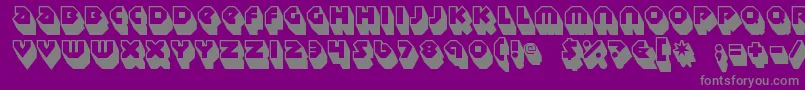 Sudbury Basin 3D Font – Gray Fonts on Purple Background