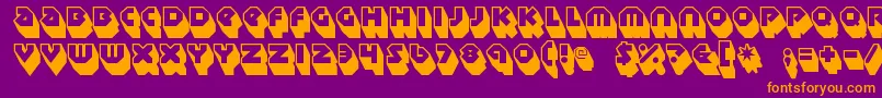 Sudbury Basin 3D Font – Orange Fonts on Purple Background