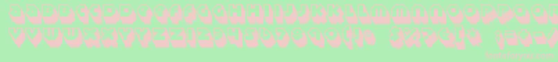 Sudbury Basin 3D-Schriftart – Rosa Schriften auf grünem Hintergrund